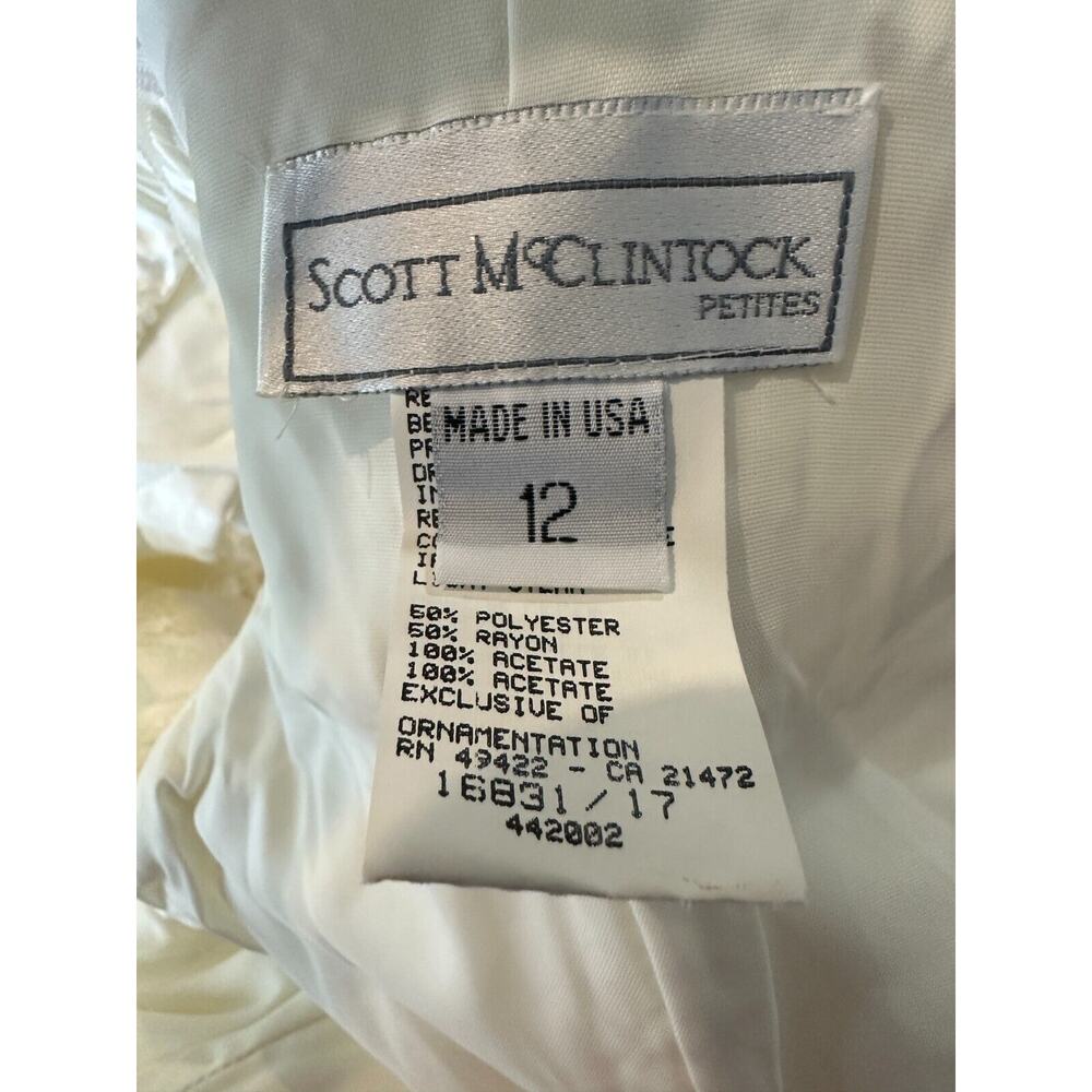 NWT Vintage Scott McClintock Lace Off The Shoulder Bridal Wedding Dress Size 12 - Picture 13 of 16